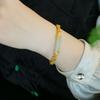 Nova pulseira estilo antigo feminina pulseira aberta de bambu alta qualidade estilo clássico de palácio chinês pulseira de imitação de jade Hetian