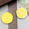Frutas de Resina 3D Simuladas Juguetes de Comida Creativos Pulsera DIY Collar Llavero Colgante Accesorios de Joyería Lindos