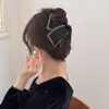Presilha de Cabelo Estilo Princesa Francesa Hepburn para Mulheres, Nova Presilha de Cabelo Estilo Verão para a Parte de Trás da Cabeça, Elegante Presilha de Tubarão, Piranha de Cabelo de Alta Qualidade