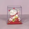 Novo Gato da Sorte de 2,2 polegadas Alimentado por Energia Solar, Gato da Fortuna com Mão Acenando Automaticamente por Energia Luminosa, Ornamento de Balcão de Loja Cultural e Criativa em Área Turística