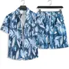 Camisa Hawaiana para Hombre de Manga Corta Traje Caliente Transfronterizo Impresión 3D Patrón Colorido Casual Deportivo Conjunto de Dos Piezas