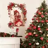 Adesivos de Parede Autoadesivos de Elfo de Natal Balançante com Tema de Floresta Retrô para Sala de Estar e Quarto, Criando uma Atmosfera Festiva