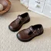 Zapatos Mary Jane de Cuero para Niñas, Zapatos Individuales de Suela Suave, Zapatos de Princesa para Primavera y Otoño para Niños de 6 a 12 Años, Zapatos Escolares Británicos para Actuación Infantil