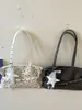 Bolsa tote transfronteiriça estilo coreano com estrelas e bolinhas, novo modelo 2026, bolsa de ombro simples de grande capacidade, bolsa de axila da moda para o dia a dia