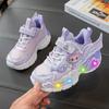 Zapatos Deportivos para Niñas, Zapatos de Malla Transpirables para Niños, Nuevos Modelos de Primavera y Otoño, Zapatos de Princesa para Niñas, Zapatos Ligeros con Suela Suave que se Iluminan, Zapatos tipo Papá