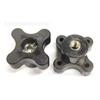 Fabricante de Dongguan 32mm5 Acero Inoxidable Cruz Nailon Agujero Pasante Cabeza de Plástico Perilla de Tornillo de Mano Tuerca de Manija