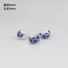 Aplique Cerámico Cuentas Sueltas Accesorios para Joyería DIY Kit de Material Hecho a Mano con Cuentas Azules y Blancas Bolsita Accesorios para Cojín