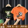 Atuendo de Verano Elegante para Niños Camiseta a la Moda de Calle de Algodón Puro de Manga Media Nueva 2026 Camisa Casual