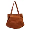 Bolsa Transversal de Veludo de Grande Capacidade, Bolsa Tote de Veludo, Bolsa para Aulas Particulares, Bolsa de Tecido de Ombro Único, Bolsa para Deslocamento de Estudante Universitário
