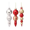 Decoración Navideña al por Mayor Transfronteriza Colgante de Calabaza Cadena de Bolas Navideñas Cadena de Cuentas Decoración Colgante Bola de Regalo Navideño
