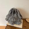 Bolsa de Lona Xadrez Versátil Grande Capacidade Balde Bolsa de Renda Bolsa Pequena para Miudezas de Menina Bolsa Tote Fofa