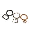 Accesorios de Ferretería para Equipaje Aleación de Zinc Plateado de Alta Calidad Anillo de Resorte Giratorio con Cola Llavero de Joyería Hebilla Colgante de Ferretería