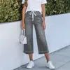 2026 Amazon, Pantalones Capri Populares de Mezclilla, Lavado Desgastado, Pantalones Casuales, Versátiles y con Estilo
