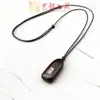 Collar Auspicioso de Palo de Rosa Incrustado con Tallado de Cobre Cadena para Suéter Colgante Largo de Sándalo Estilo Retro Collar Versátil Colgante para Pareja