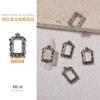 5 marcos de fotos de aleación para decoración de uñas japoneses y coreanos, exquisitos adornos vintage huecos para decoración de uñas, parches de metal, accesorios