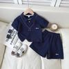 Traje de Polo para Niños Ropa de Verano para Niños 2025 Nuevo Moderno Genial Niño Manga Corta Shorts Conjunto de Dos Piezas Ropa para Bebé