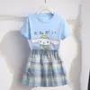 Vestido de traje de dibujos animados para niñas, ropa de verano para niños, camiseta holgada, vestido de uniforme JK elegante y moderno, ropa de verano