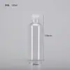 Botellas de Plástico Transparentes con Tapa abatible en stock 30 50 100ml Flexibles para Loción Cosmética Botellas Dispensadoras con Tapa de Mariposa