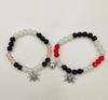 Pulsera Magnética de Araña Corazón de Amor para Halloween, Pulsera Elástica Ajustable con Cuentas, Pulsera de Pareja para Vacaciones, Superventas Transfronteriza