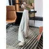 Cobertura completa de cadera~~Jeans de pierna ancha curvados de lino Tencel para mujer, estilo fino de verano, nuevos pantalones de talle alto 2026