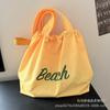Bolso de Lona con Letras de Moda para Mujer 2026 Nuevo Bolso de Hombro Casual de Gran Capacidad Bolso Tote Elegante de Verano para Viajar