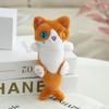 Lindo Juguete de Peluche Colgante de Gato Sirena Rojo de Internet Muñeca Gatito Colgante para Bolsa Llavero Muñeca