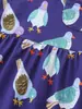 Vestido de manga corta para niña, estilo europeo y americano, estampado, cuello redondo, falda infantil, tejido de algodón, moda infantil.