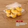 Caixa de embalagem plástica transparente para bolo de pêssego caixa de embalagem para biscoito pão bolo caixa de embalagem plástica descartável PET para confeitaria