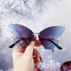 Tendencia europea y americana personalidad divertida fiesta gafas de sol coloridas sin montura recorte forma de mariposa gafas de comercio exterior transfronterizo