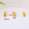 Contas de Melancia Listradas Diagonais Longas Preserva-Cor 18K Flores Cortadas Joias Artesanais DIY Faca Curva Pulseira de Miçangas de Arroz Colar Contas Espaçadoras de Oliva