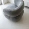 Silla Perezosa Italiana Corazón Lindo Femenino Silla de Sala de Estar Lana de Cordero Sofá de Dormitorio Una Persona Celebridad de Internet Nórdica Casual Lujo Ligero