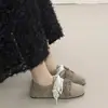 Zapatos de tacón sencillos para mujer con tiras, modernos, con aumento interno de altura, dulces y retro, nuevo modelo 2026, zapatos bajos para el día a día, punta cuadrada con cordones