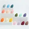 Venta al por mayor de huevos de belleza directos de fábrica empaque independiente gota de agua corte oblicuo puff de doble uso seco y húmedo huevo de calabaza para maquillaje puff