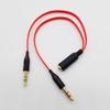 Cable de audio de un minuto y dos, adaptador para auriculares de ordenador, conector hembra de 3,5 mm, divisor macho doble de 3,5 mm, material TPE