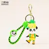Llavero Original de Panda para Salida de Primavera Muñeco de Dibujos Animados Lindo Llavero de Pareja Colgante para Mochila Estudiantil Regalo
