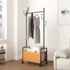 Perchero de piso para el hogar estilo crema, simple, moderno, portátil, lujo ligero, perchero, perchero de almacenamiento de ropa para celebridades de Internet