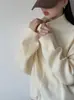 Novedades de Otoño Naranja Zhi: Cardigan Top Chaqueta Simple Estilo Coreano con Cuello Alto, Cremallera y Cordón para Mujer 1339