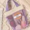 Bolsa de Higiene Pessoal Portátil, Bolsa Cosmética de Viagem para Natação, Bolsa de Malha Impermeável de Mão para Banho, Fitness, Bolsa de Armazenamento para Praia