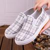 Zapatos de Estudiante con Suela de Tendón 2023, Zapatos de Tela, Zapatos sin Cordones Old Beijing para Mujer de Caña Baja, Zapatos Blancos, Zapatos Planos que Aumentan la Altura