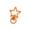 Fecho de Mola Estrela de Cinco Pontas Colorido Pintado Fecho Irregular Liga de Pulverização Pingente de Chaveiro DIY Acessórios de Joia Pintados por Spray