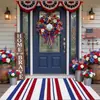 Tapete Decorativo de Dia da Independência Americana TEMU Transfronteiriço, Veludo de Cristal, Tapete de Chão Resistente à Sujeira e ao Desgaste para Entrada e Corredor