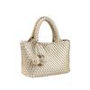 Bolsa Pequena de Palha 2026 Novo Estilo Elegante Transversal Bolsa Mãe e Filha Bolsa Feminina de Couro Genuíno Tote Moderno e Tendência Bolsa de Ombro
