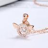 Collar de alas de ángel de plata de ley S925 con colgante de corazón palpitante, cadena para clavícula, joyería de plata para San Valentín de Tanabata para novia.