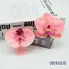 Filme Phalaenopsis Flor Pequena Alta Simulação Sentir Phalaenopsis Férias de Verão Processamento de Acessório de Cabeça DIY Chapéu de Formatura