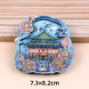 Imanes de Nevera de Ciudad de Papel de Aluminio Imanes de Nevera Magnéticos de Madera de Dali Lijiang Atracciones Turísticas Populares Ciudad Souvenir al por Mayor