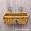 Cesta de Armazenamento Tecida de Rattan Sintético Prateleira de Armazenamento Decoração de Cozinha Banheiro Cesta de Parede para Flores Armazenamento Cesta de Lavar Cesta de Parede para Gengibre e Alho