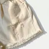 Conjunto de Verano para Niñas 2026 Nuevo Estilo Coreano Dulce Camisola con Lazo y Shorts de Mezclilla Rasgados Conjunto de Dos Piezas