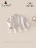 Conjunto para Niña 2026 Otoño Nuevas Llegadas Bebé Pequeño Niño Ropa Cárdigan Suéter Top para Bebé Niña Pantalones Conjunto de Tres Piezas