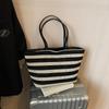 Bolsa de Praia Feminina de Verão 2025 Nova Bolsa Tote de Grande Capacidade Bolsa de Mão Tecida Fashion Bolsa de Ombro Versátil