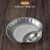 Acero Inoxidable 304 Plato para Snacks Coreano Pollo Frito Papas Fritas Compartimento para Salsa para Mojar Plato Rectangular Barbacoa Barbacoa Dorado Plato Plano